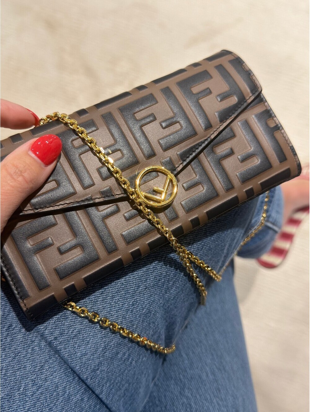 FENDI - Logo Wallet with Chain